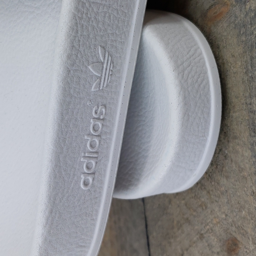 adidas Originals Men's Adilette Slides  Sandals White Blue - Picture 9 of 9